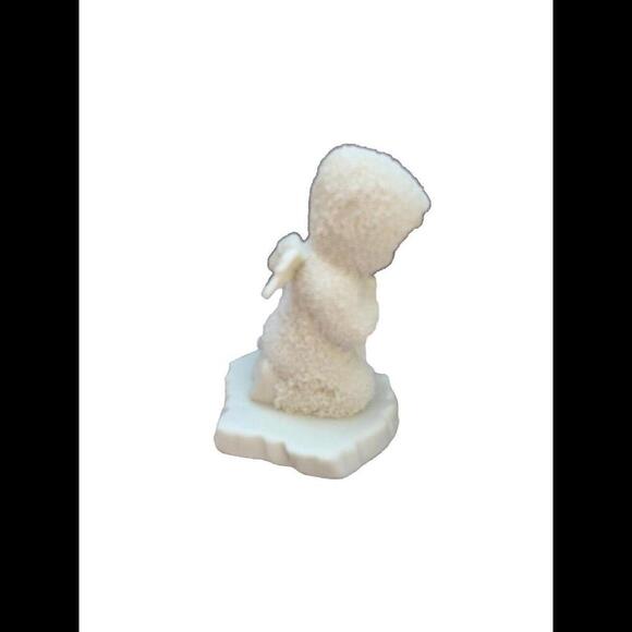 Department 56 Snow Baby Angel Kneeling and Praying 3.5” Tall X 3” Wide Vintage - Picture 3 of 10
